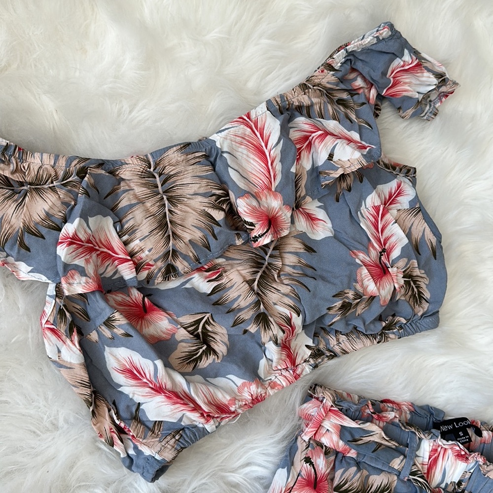 2pc Blue Floral Set - Picture 6 of 7